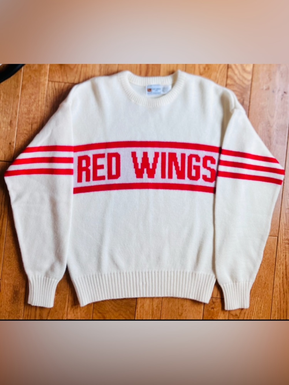 🔥 Vintage 1980s Cliff Engle Detroit Red Wings NHL Sweater Size M Like New Rare